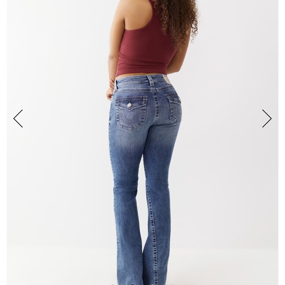 True Religion Joey Big 7 Flap Pocket Blue Faded Distressing - Picture 9 of 9